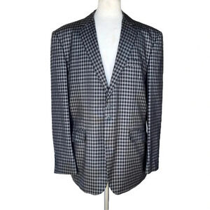 Angelino Men’s Checked Blazer Size 46 Lapel collar Single-breasted 2 buttons